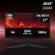 [한성] 에이서 니트로 XZ270U S3 1500R QHD 180Hz 68cm 커브드 게이밍 모니터 (무결점)