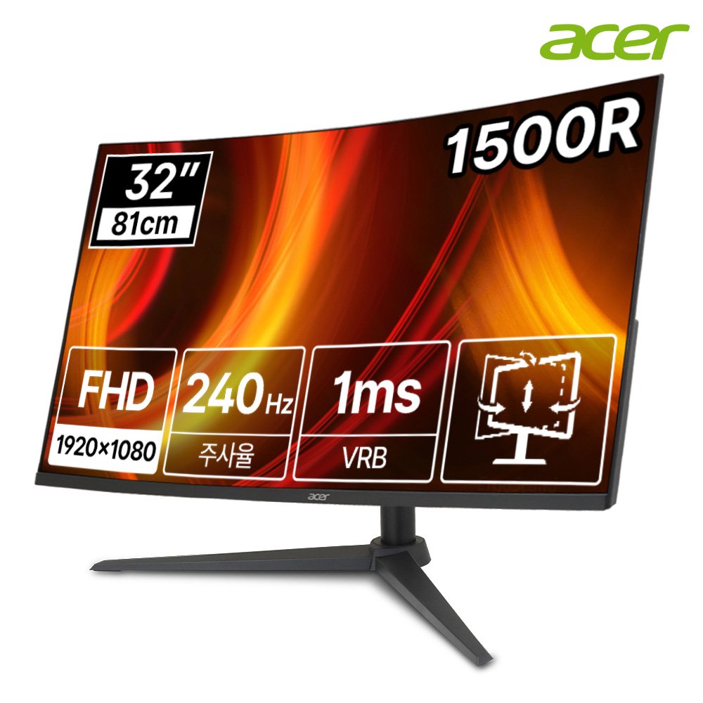 한성] 에이서 니트로 XZ320Q X2 FHD 1ms 240Hz 32인치 커브드 게이밍