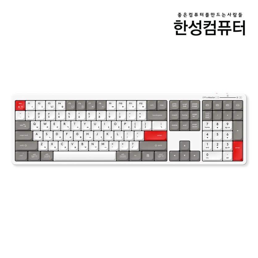 (리퍼) GK698 OfficeMaster 3모드 저소음 펜타그래프 키보드 Retro Point(레트로 포인트)