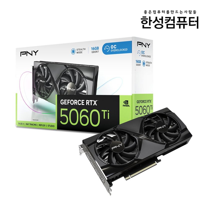 [한성] PNY 지포스 RTX 5060 Ti OC D7 16GB Dual Fan