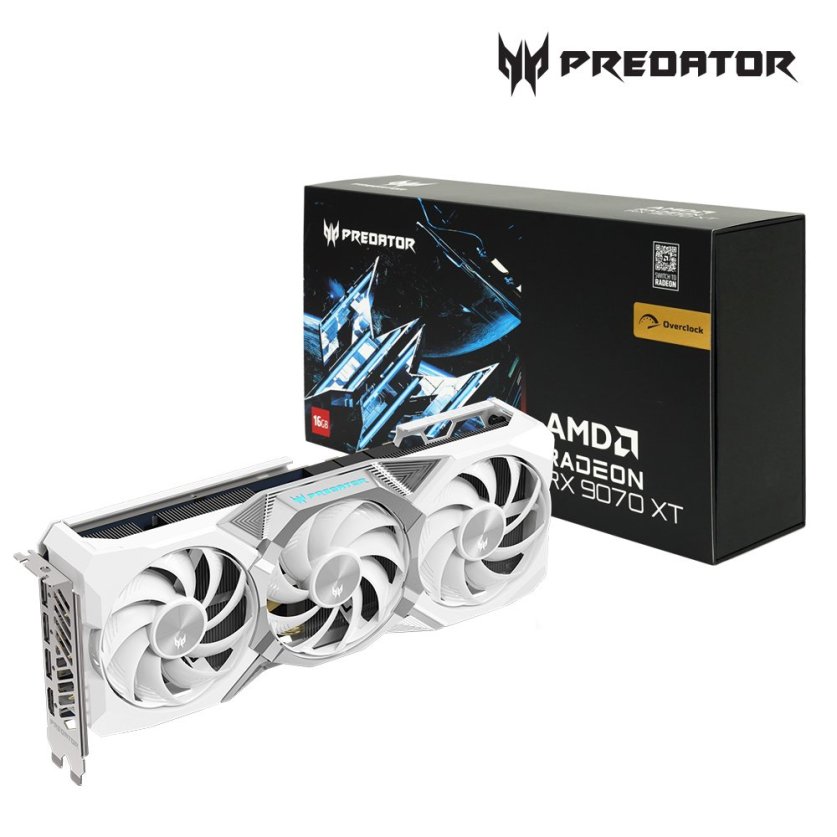 [한성] 에이서 PREDATOR 라데온 RX 9070 XT BiFrost OC WHITE D6 16GB