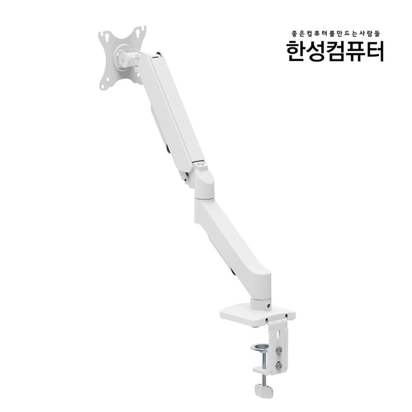 AH100 싱글 모니터암 (화이트)
