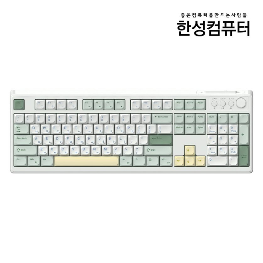 [리퍼]GK104 OfficeMaster 3모드 저소음 멤브레인 키보드 (말차크림)
