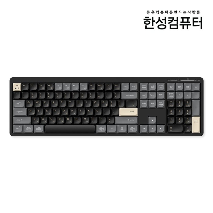 (리퍼) GK698 OfficeMaster 3모드 저소음 펜타그래프 키보드 Royal Black(로얄 블랙)