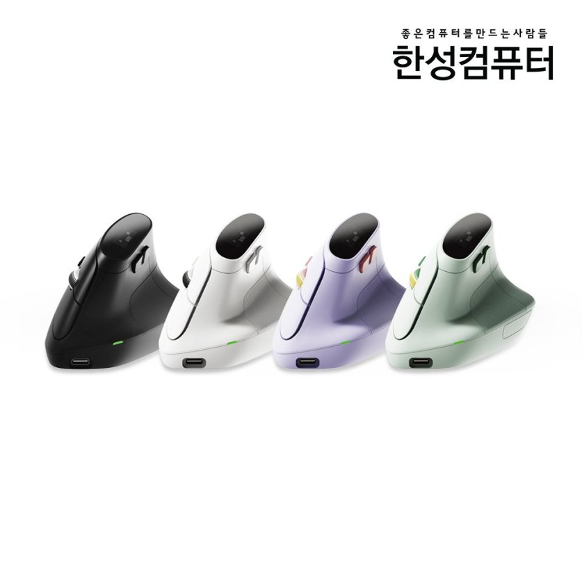 VM350 OfficeMaster 3모드 저소음 경량 버티컬마우스 화이트