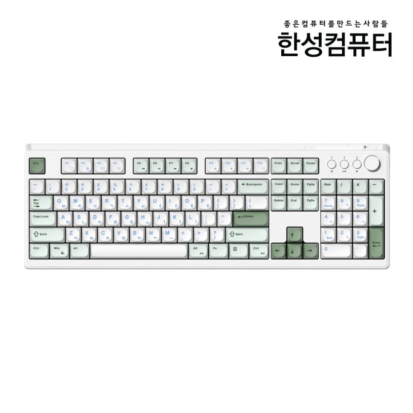 GK101 OfficeMaster 저소음 멤브레인 키보드 말차라떼